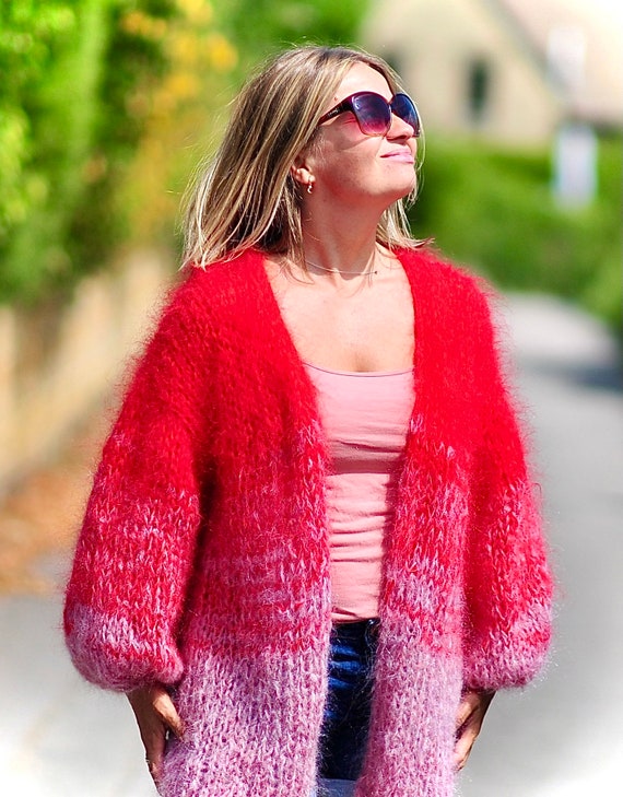Ombre cardigan oversized balloon 