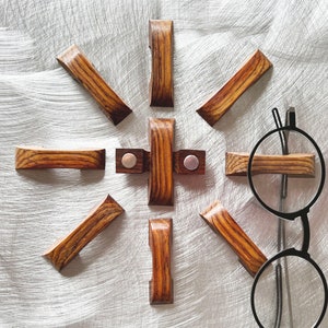 Cocobolo Wood Magnetic Eyeglass Holders, Reading Glasses Holder, Mens Accessory, Womens Broach, Unisex Gift, Gift for Him, Gift for Her