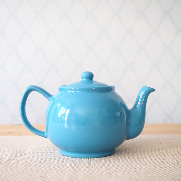 1100L Bright Blue Stoneware Teapot Large Ceramic Teapot For Loose Leaf Teas 6 Cup Teapot Tea Gifts Birthday Gifts