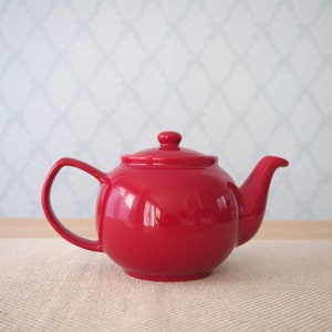 1100L Bright Red Fine Stoneware Teapot For Loose Leaf Teas And Teabags Great Quality Teapots Birthday Gifts