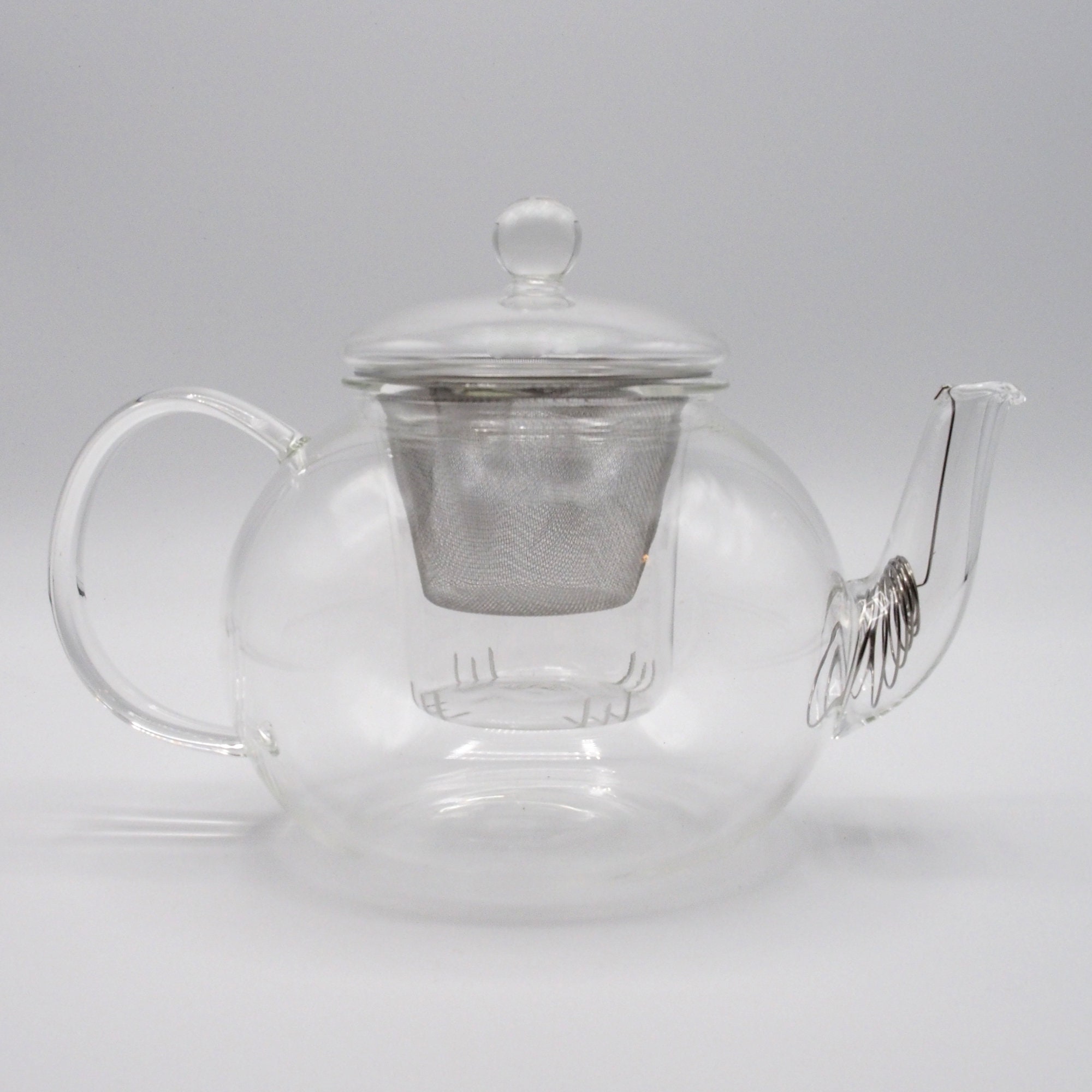 1.1L Modern Glass Loose Leaf Teapot with Strainer Etsy