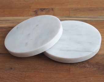 10cm Natural Marble Mug Coaster Round And Square Marble Coaster In Black And White Colours With Soft Padding Birthday Gifts