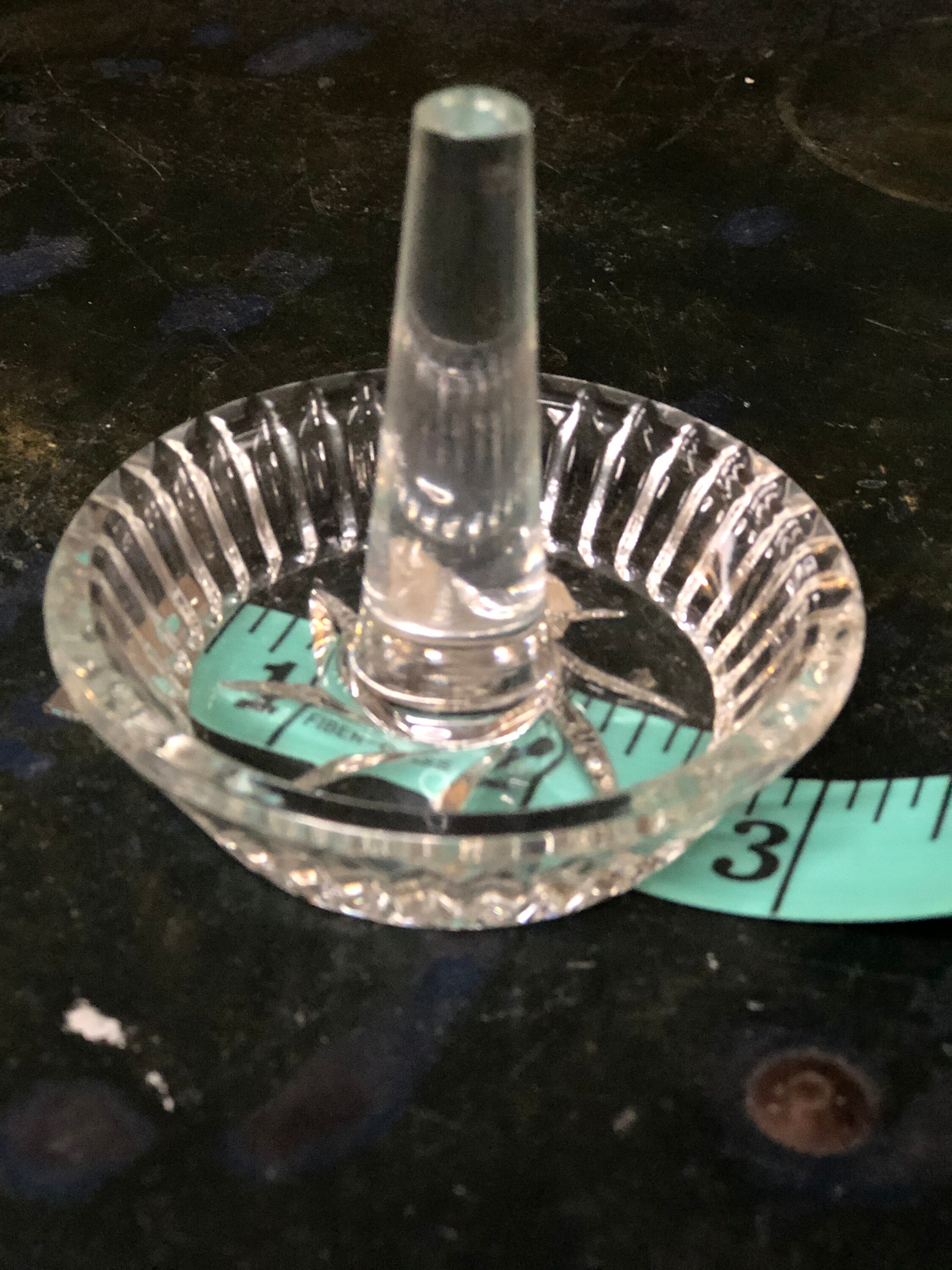 Hand Cut Lead Crystal Ring Jewelry Holder Vanity Decor Etsy