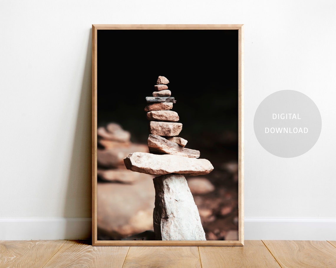 Inukshuk Wall Art Printable Photo Minimalist Photo Zen Etsy