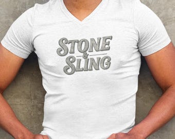 Stone & Sling Tee | Retro Graphic, Lightweight Cotton