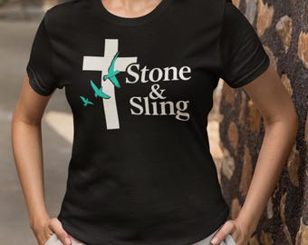 Christian Teal Flying Birds T-Shirt, Religious Unisex Tee