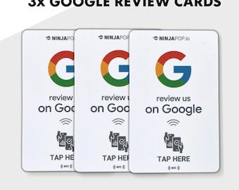 NinjaPop NFC Tap Review Cards for Google Reviews