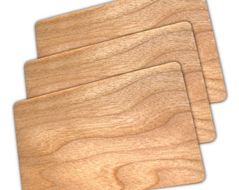 Blank Cherry Wood 1pcs NFC Ntag215 cards - For Laser engraver + custom digital business cards - Bulk NFC Chip, Make your own  Virtual Cards