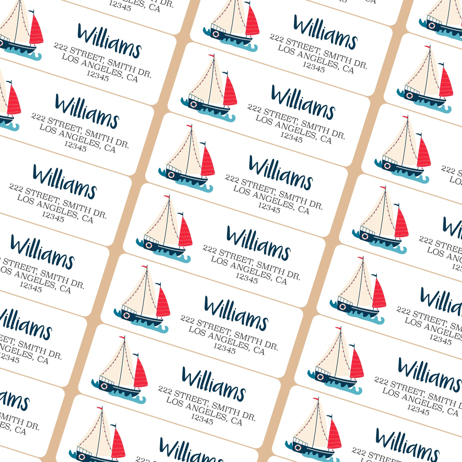 Nautical Address Labels Boat Address Label Return Address Etsy