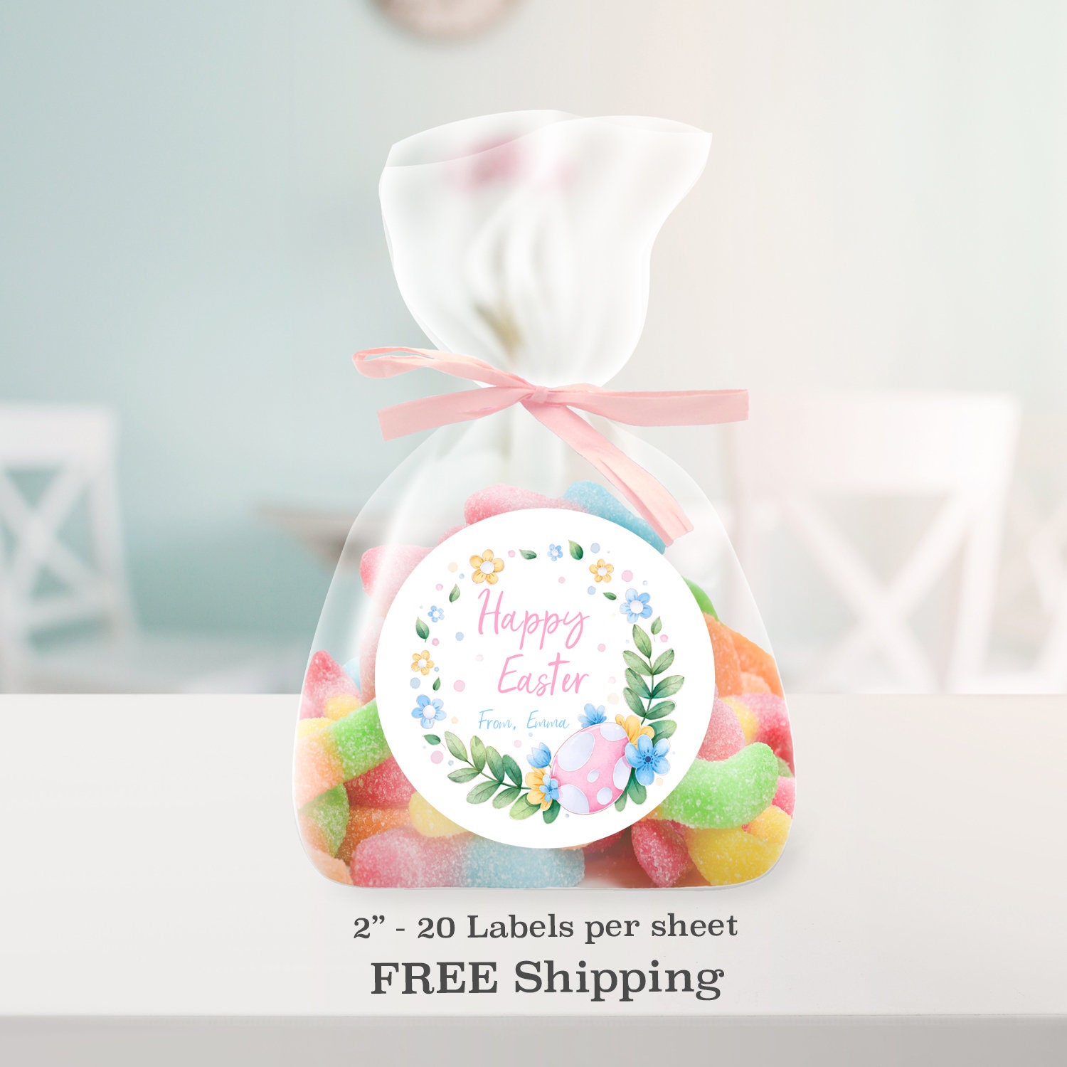 Easter Labels Happy Easter Labels Happy Easter Stickers Etsy