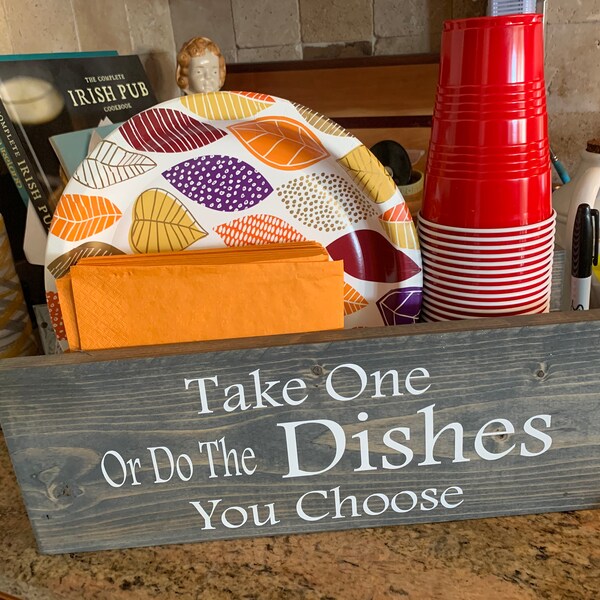 Paper Plates and Cup Holder Etsy