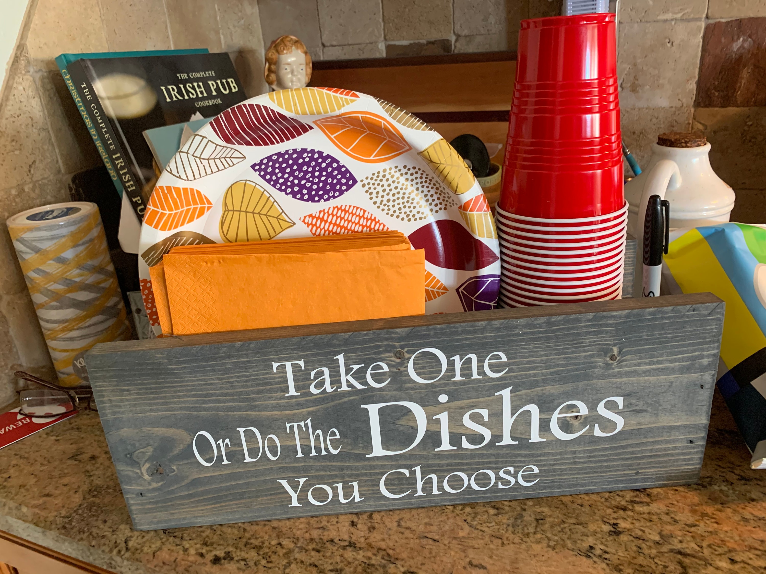Take One or Do the Dishes YOU CHOOSE With Sharpie Holder Solo Etsy