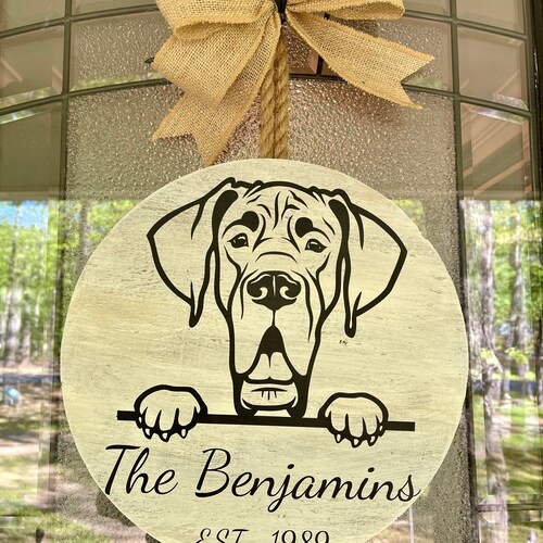 Great Dane Door Hanger Etsy