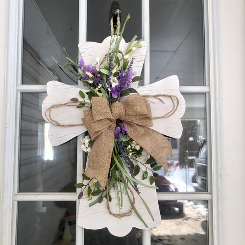 Spring Cross Wreath for Front Door Cross Wreath Summer Etsy