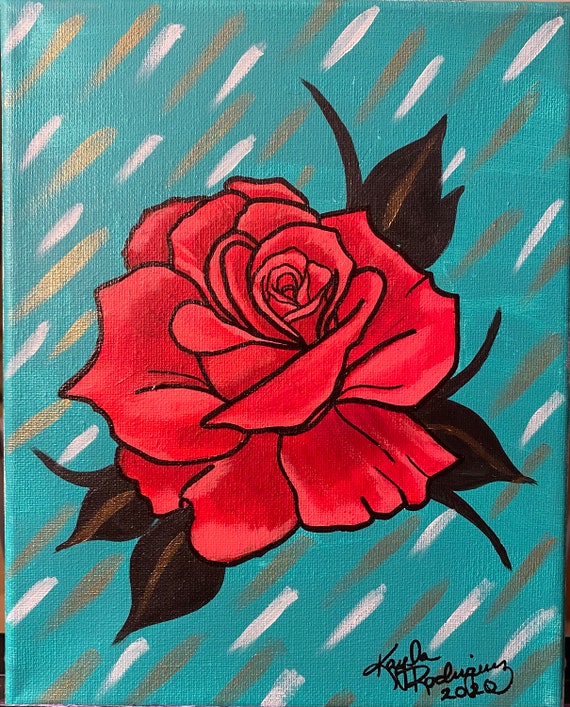 Neo Traditional Rose - Etsy
