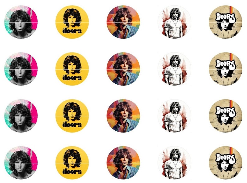 DIGITAL DOWNLOAD, the Doors, Jim Morrison, 25mm Circles, Elvis Presley ...