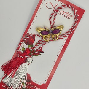 Martisor. Brosa. Brooch. Butterfly. Martisoare. Baba Marta. Martenitsa. Moldova. Romania. Romanian Mărțișor. Fluturas brosa. Martakia.Martis