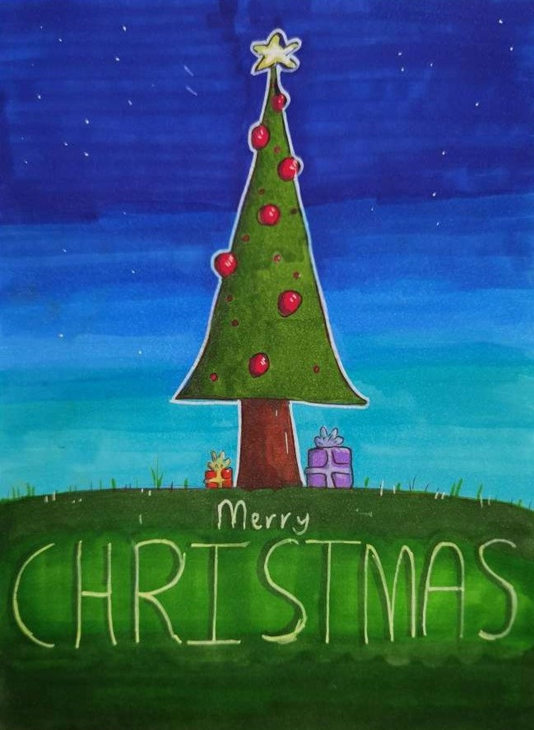 Christmas Card Merry Christmas. Xmas Card. New Etsy