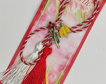 Martisor. Martisoare. Martenitsa. Spring amulet. Romanian martisor. Snowdrops. Brooch. Baba Marta.  Moldova. Romania. Märzchen. Martakia.