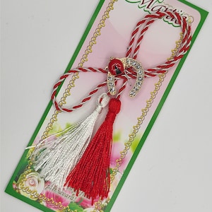 Brooch. Horseshoe. Martisor. Martisoare. Baba Marta. Martenitsa. Spring amulet. Moldova. Romanian martisor/Martakia/Martis/Mărțișor/Märzchen