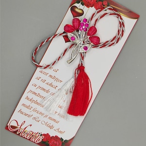 Martisor. Brosa. Brooch. Martisoare. Baba Marta. Martenitsa. Moldova. Romania. Flower brooch. Martisor romanesc. Romanian spring amulet.