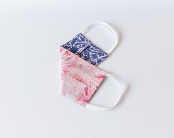 Liberty Reversible Face Mask. Luxury Cotton, Double Layered. Handmade in the UK.