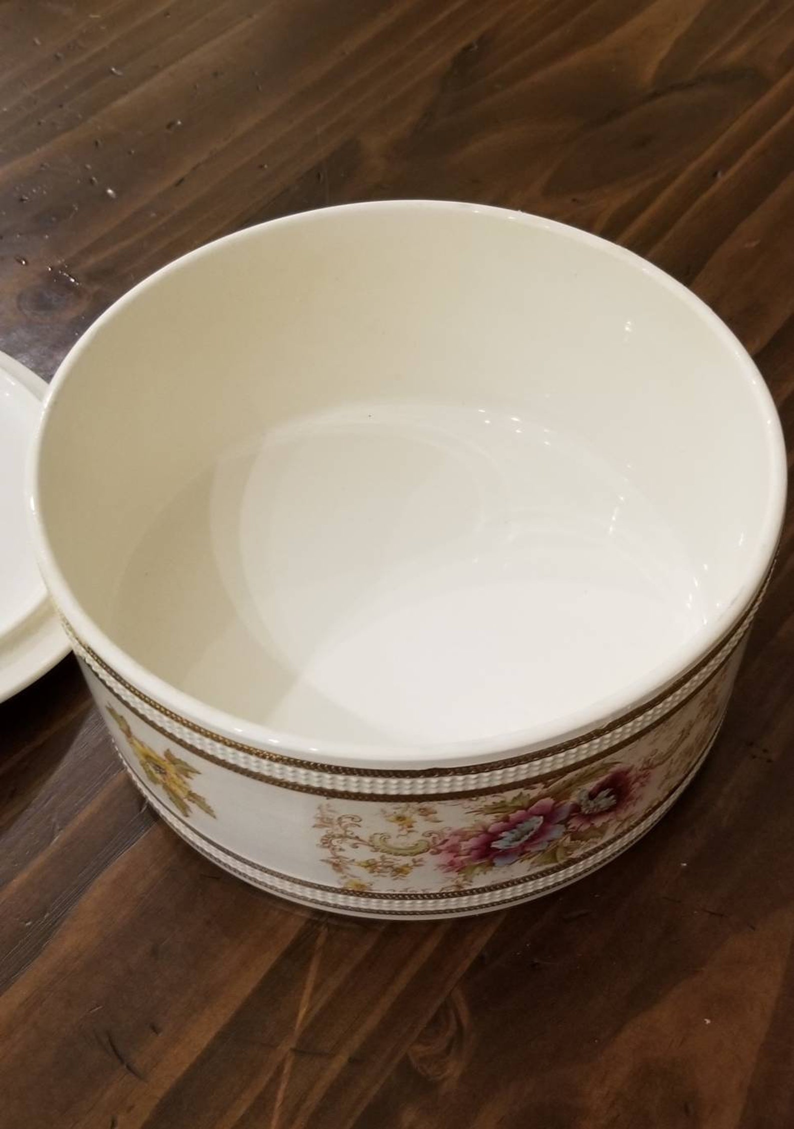 Antique serving dish with lid Etsy