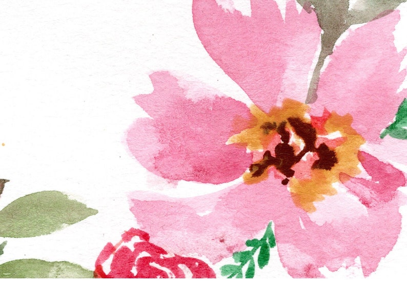 Roses in Cosmos Personalized Stationery Set Pen Pal Writing Set Flower Blooms Gift for Mom