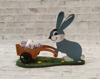 Soporte para huevos de Pascua: Decoración de mesa de Pascua de madera