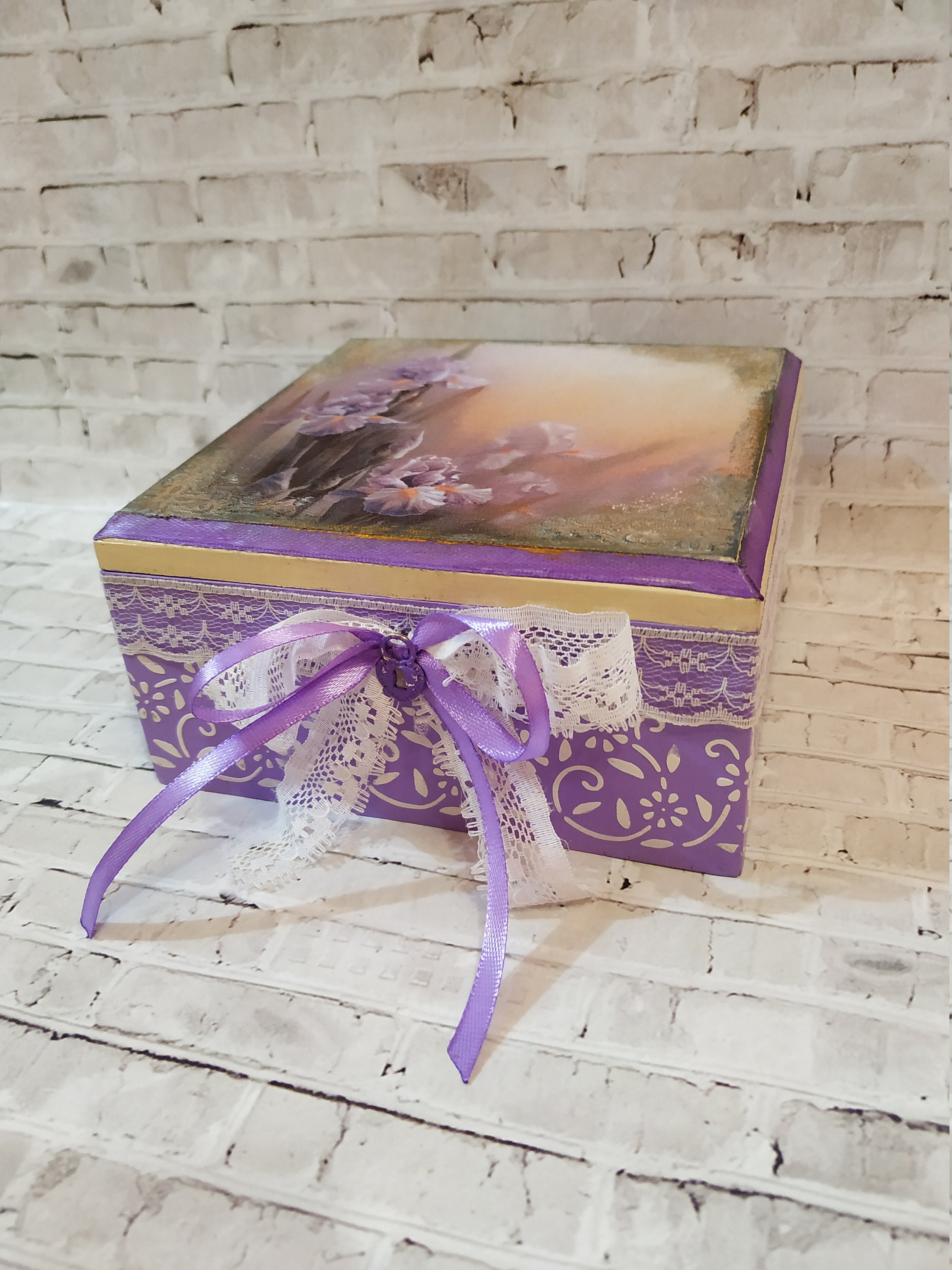 Flower Pattern Box/tea Bag Storage Box/jewelry Box/a Gift for Her ...