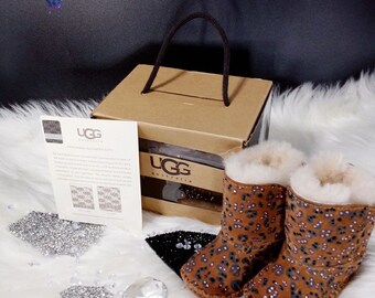 bottes style ugg leopard