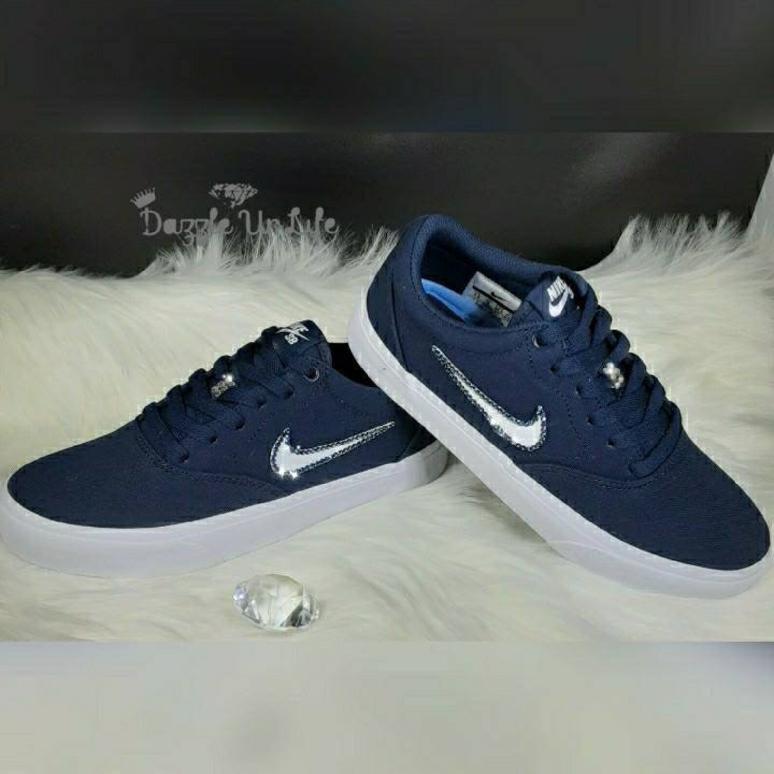 Nike SB Sneakers Customized W/ Swarovski Crystals | Etsy