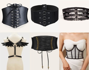 Corset Belt | Wide Belt | Corset | | Lace Up Corset | Criss Cross Lace Up Wide Belt | Harness Belt | Corset With Zip