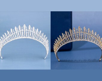 Tiara / Tiara nuziale / Accessorio per capelli / Tiara per principessa / Tiara di cristallo