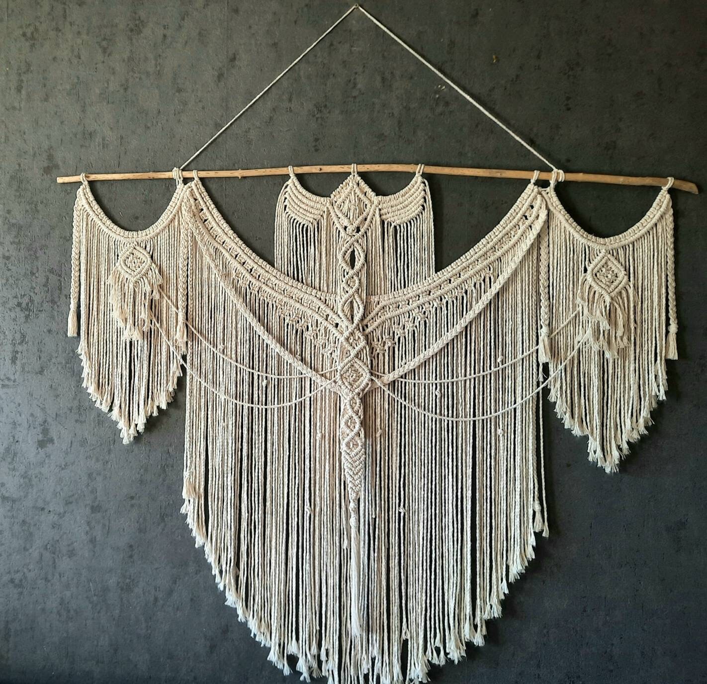 Tête de Lit Macramé, Macramé Extra Large, Grand Tissage Mural , Décoration Boho, Wallhanging Extra L