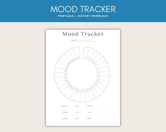 Mood Tracker Daily Mood Tracker Mood Log Mood Meter Bipolar Mood Chart Mood Journal Mood Planner Mood Tracker PDF Monthly Mood Tracker