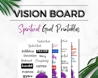 Vision Board Words|Vision Board Printables|Spiritual Goal Words|Words of Affirmation|Law Of Attraction|Manifestation|Inspirational Quotes