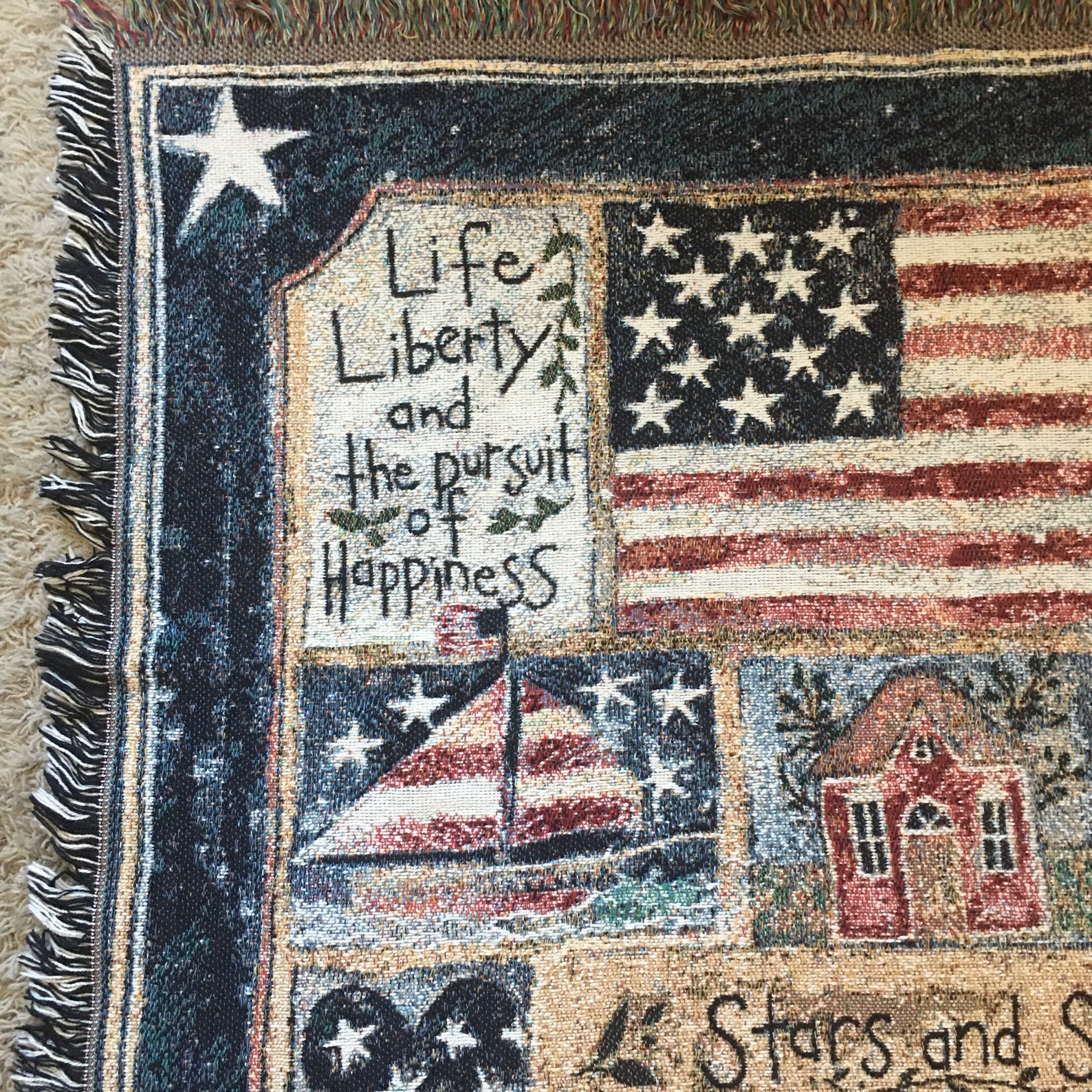 Mohawk Home Tapestry Throw Blanket 63x42 AMERICA Stars & Etsy