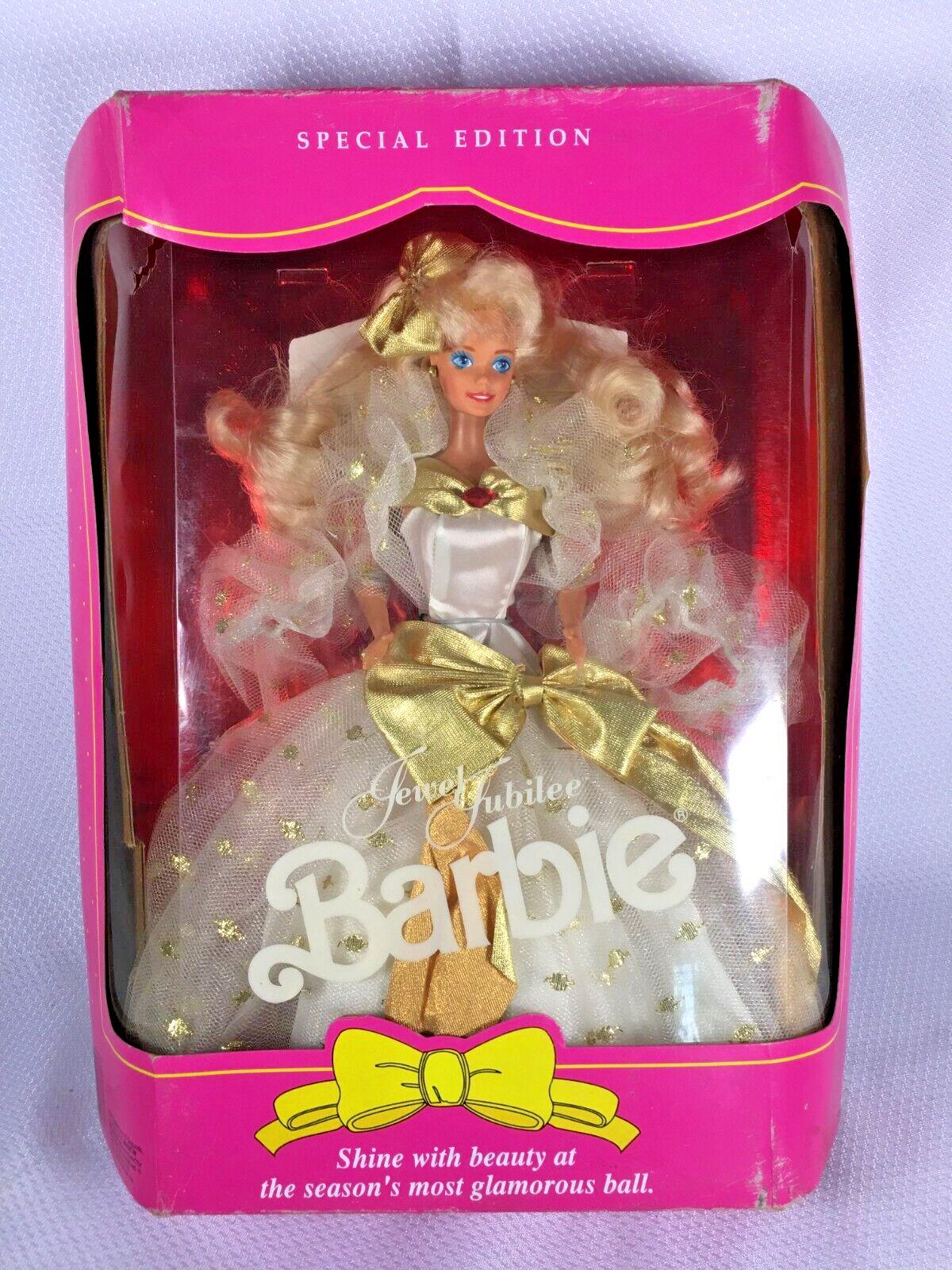 Vintage 1991 Jewel Jubilee Barbie Doll Special Edition 2366 Mattel Etsy