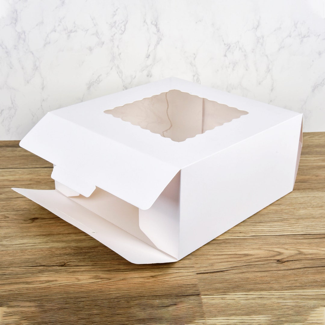 10pcs Floral Decorative Cake Boxes 12inch Premium Boxes With Window Foldable Cake Box Etsy
