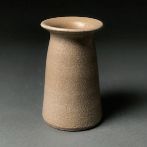 Op de afbeelding: Een beige keramische vaas met een getextureerd oppervlak. De vaas heeft een uitlopende rand en een licht taps toelopend lichaam. De neutrale kleur en het eenvoudige ontwerp maken hem geschikt voor diverse interieurstijlen. De vaas is ongeveer 15 cm hoog.
