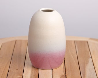 Handcrafted Porcelain Vase in Ombre Lilac