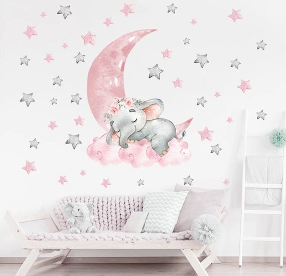 Elephant Wall Stickers Nursery Decor Girls - Baby Girl Nursery Wall Art Stickers Elephant Wall Stickers Nursery Decor Girls - Baby Girl Nursery Wall Art Stickers