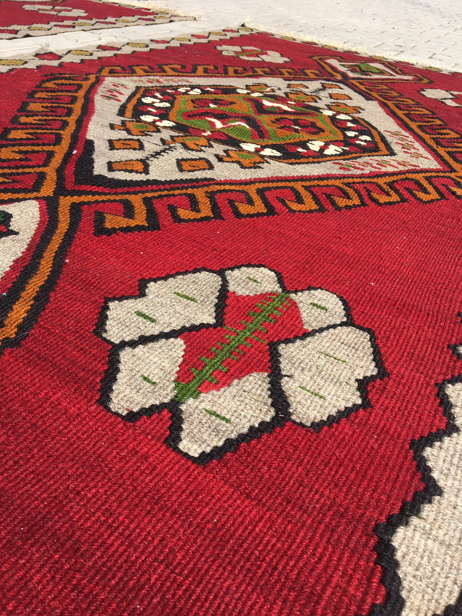 Vintage Turkish Kilim Handwoven Kilim 3.7x6.6 Ft Antique Kilim Etsy