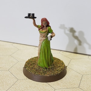 D&D stadsmensen Bar Maid groene jurk
