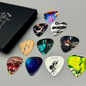10 gepersonaliseerde plectrums voor foto's - optionele geschenkverpakking