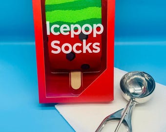 Ice Cream Cone Socks – Novelty Food Patterned Mid-Calf Socks