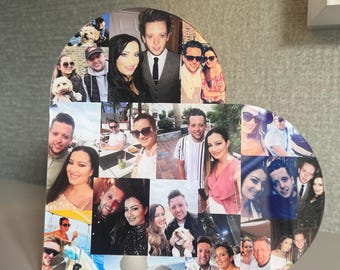 Personalised Photo Number Collage | Freestanding Number Gift | Birthday, Anniversary or Memory Keepsake | Custom Photo Gift Box Option