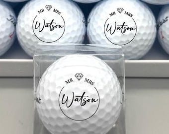 Personalised Wedding Favour Keepsake Golf Balls – Your Choice of Quantity - Ring Design
