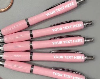 Any Text Word Phrase Personalised Pens - Custom Design